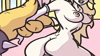 Princess Peach and Mario hentai
