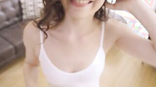 Cock craving 19 year mature Ariel Grace has a real treat for her boyfriend Brick Dnager. She puts on a white tank