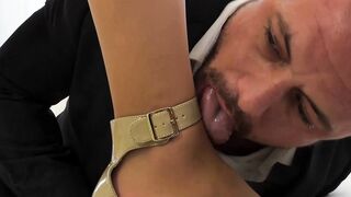 Tattooed trans babe Lena Moon sucked off and fucked hardcore