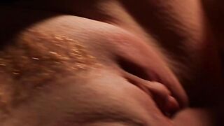 Busty MILF fucked and marked with cum in total darkness
