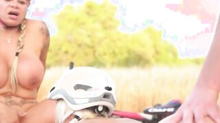sporty busty moms sharing sons cock on nature