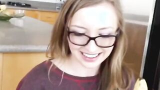 sweet young stepdaughter sucking and fucking big cock in pov
