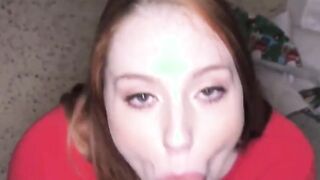 teen gets fucked under christmas tree and is made to squirt