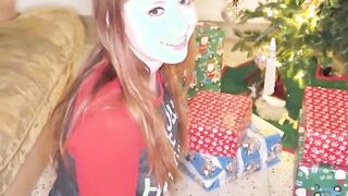 teen gets fucked under christmas tree and is made to squirt