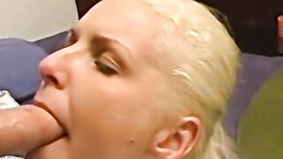 Handsome MILF receives facial after anal cock slamming
