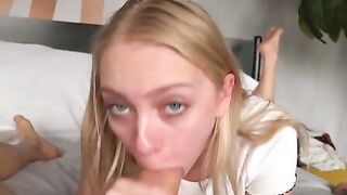 I shot a cute clip with new porn cunt with mouth Braylin for the first time. A little shy at first, she