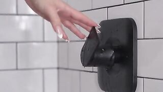 The warm water from a shower getting Aria Valencia nice and horny. She can't help