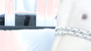 Raw daddy sandwich and cum in mouth for cuffed twink