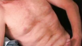 Hairy amateur makes his uncut cock spill warm jizz