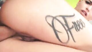 hardcore anal creampie for inked slut leigh raven