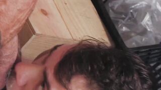 Horny jocks hardcore bareback fuck in storage room