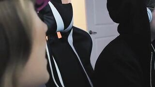 stepsis gags on her bro's fat cock