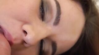 Kasteil is inside for a treat when his amateur girlfriend Brandy wakes him up by stroking his cock and then