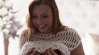 High heels and a sheer top are just the icing on Morgan Rodriguez's lush figure. With a big smile, the