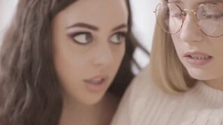 Nerdy young beauty sucks and fucks forbidden cock