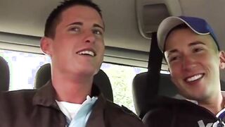 Three horny amateurs enjoy in hard fuck while driving