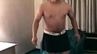 Masculine 22yo takes out his cock and jerks off for the cam