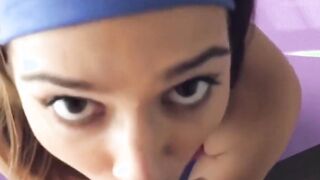 petite latina teen stepsister sex with brother in yoga pants