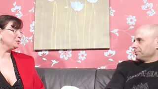 German old housewife make Sex Casting 3 way ffm