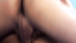 Hung twink thrusts his giant dick up boyfriends asshole