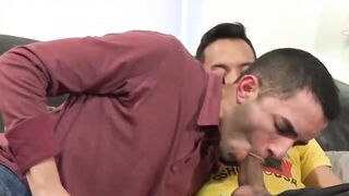 Latin twink gets facialized after heavy ass fucking
