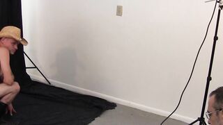 Gay stud shows his stuff before being dicked and cum sprayed