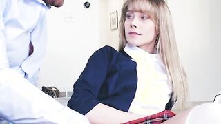 blue eyed student gets drilled by teacher
