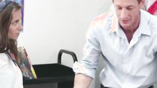 petite high school teen fucked to orgasm by teacher in class