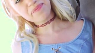 petite blonde teen fucked by stranger outdoors for cash pov