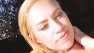 petite blonde teen fucked by stranger outdoors for cash pov