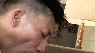 Dick cums inside of pure little Asian twinks mouth