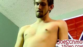Horny Karma jerking off his cock before it erupts with cum