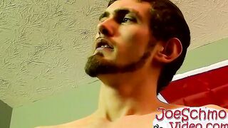 Horny Karma jerking off his cock before it erupts with cum