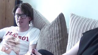 English babe falls for a fake producer and tastes his cum