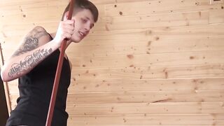 Young butt lover massages his friend before having raw fuck