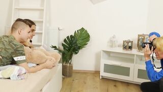 Twink photoshoot turns into cocksucking and hard barebacking
