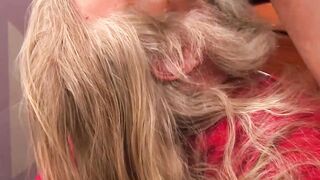Naughty Santa sucks tasty young balls until happy ending