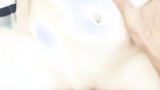 tiny teen gets caught masturbating in the shower by dad