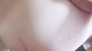 tiny teen gets caught masturbating in the shower by dad