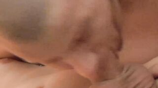 Bareback anal after receiving some hot gay fellatio in bed