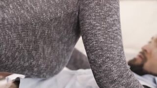 Curvy sweetheart gives ass and pussy to not get exposed