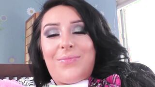 TS beauty Chanel Santini ass filled by studs big hard cock