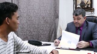 Office twink gets an 8 inch promotion from his horny boss