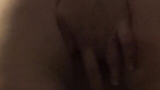 Busty mature babe fingers her pussy solo after shower