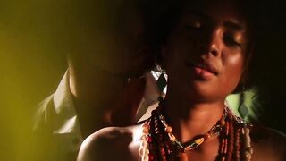Exotic ebony pounded after slow and passionate foreplay