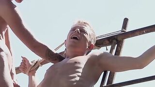 Nasty twinks have freaky bondage sex and they both like it