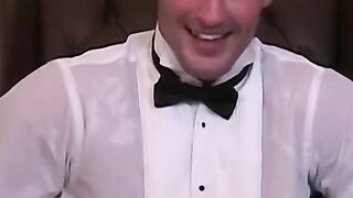 Newly married Davis gets tied down to the chair and tickled