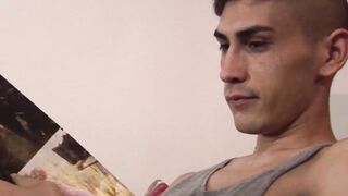 Twink yearns for daddy's big cock in his tight shaved hole