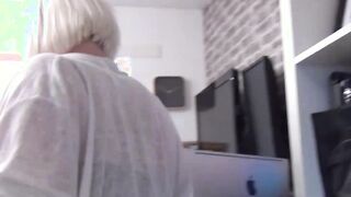 Busty GILF Lacey Starr titty fucking nerds lucky cock