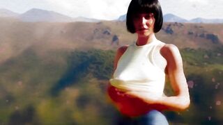 Spanish small tits model naked outdoor